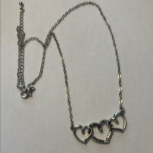 Elegant Silver Heart Necklace